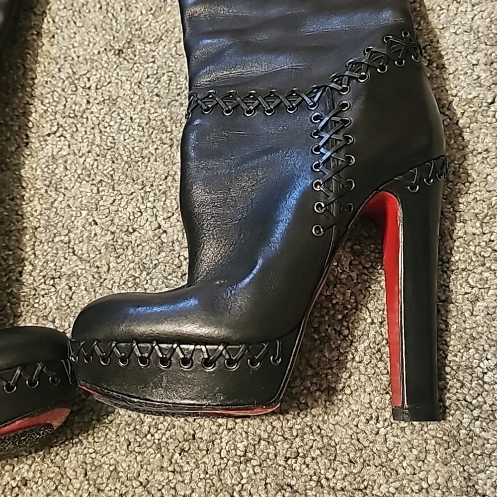 Christian louboutin black thigh high boots - Picture 5 of 16